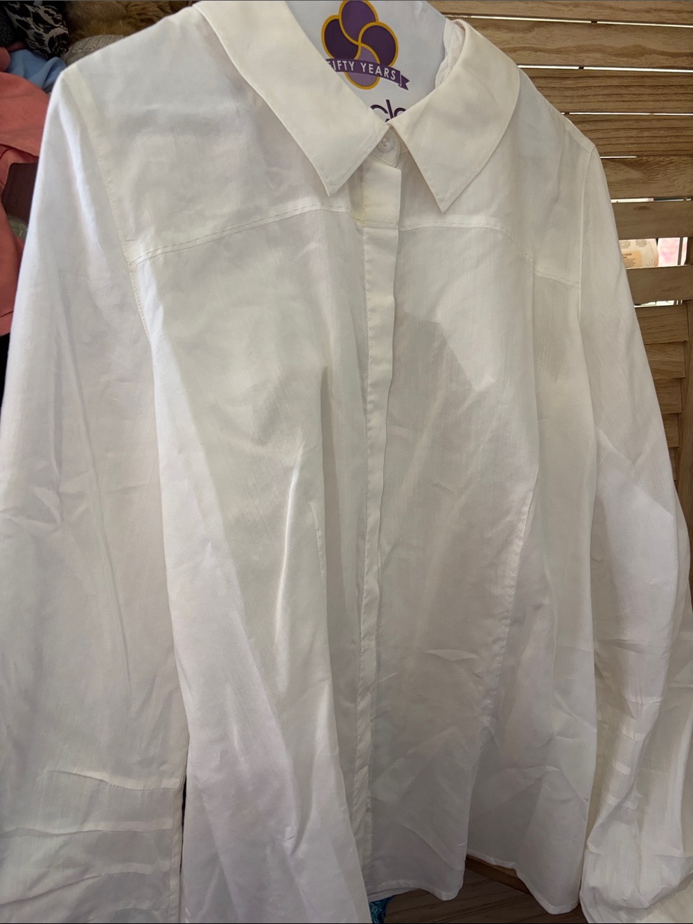 Semantiks White Button-Up Shirt XL